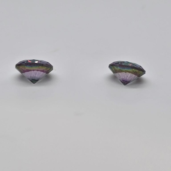 Mystic Topaz Round Gemstone Pairs 3.02 cts - Picture 3 of 5